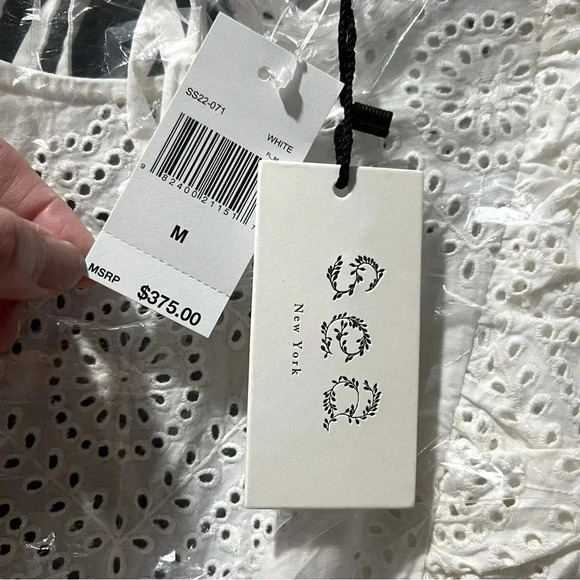 SEA Vienne Open Back Cutout Ruffle Sleeves Dress Size Medium NWT - Picture 5 of 11